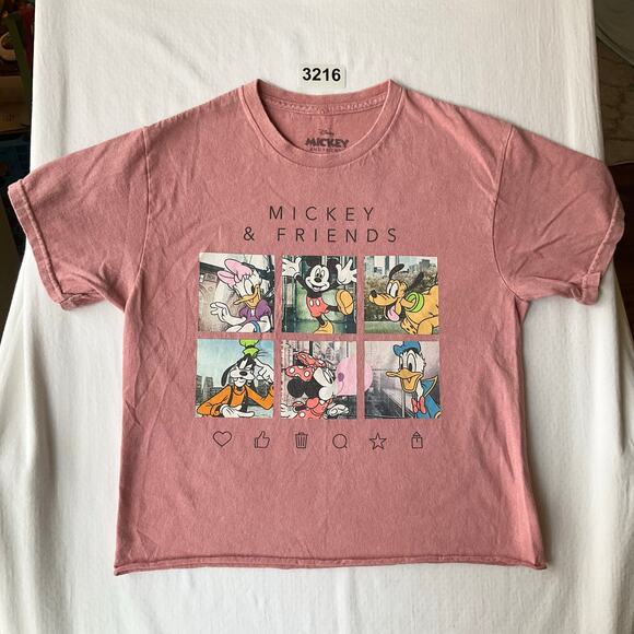 Disney Mickey & Friends Women Short Sleeve Tank top size S p, Dusty Pink - Picture 1 of 7